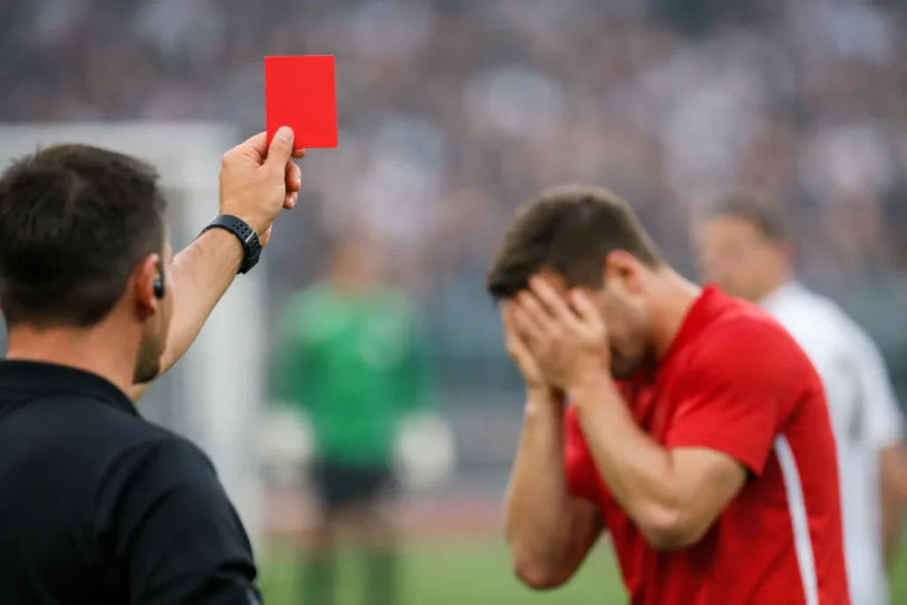 Cartão vermelho no futebol e suas consequências